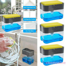 2 IN 1 DISHWASH SOAP PUMP DISPENSER AND SPONGE HOLDER CADDY FOR DISHWASHING / KITCHEN / LIQUID SOAP