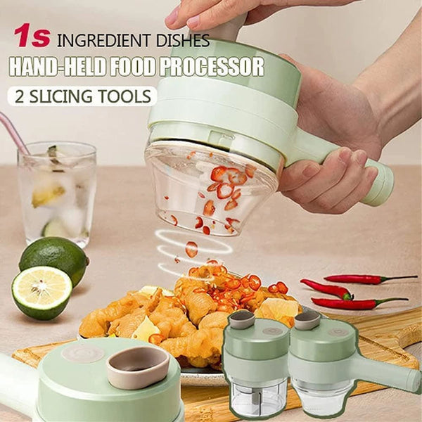 4 In 1 Portable Electric Vegetable Cutter