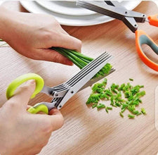 5 Layered Stainless Steel Vegetable Scissor Cutter