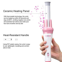 Automatic Pink Hair Curler Spin 360° Rotating Hair Styling Roller